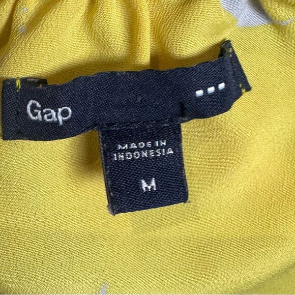 Gap yellow and nude abstract print top size medium - Picture 5 of 5